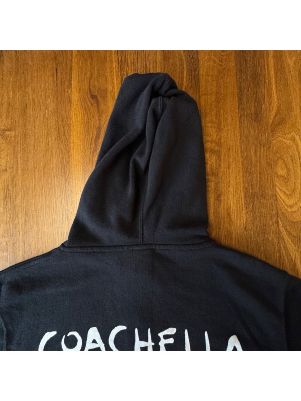 COACHELLA Black Zip-Up Hoodie Sweatshirt XS Official Classic Logo Festival - Picture 6 of 9